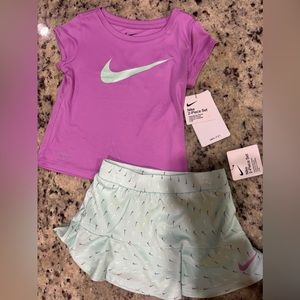 Nike Baby Toddler and Girls dri fit Skort set ( skirt with built in shorts )
